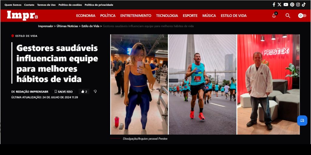 Gestores saudáveis influenciam equipe para melhores hábitos de vida