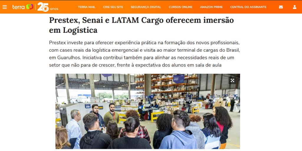 Prestex, Senai e LATAM Cargo oferecem imersão em Logística
