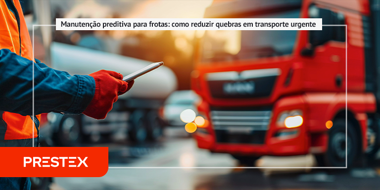 homem realizando manutenção preditiva em caminhão de frota